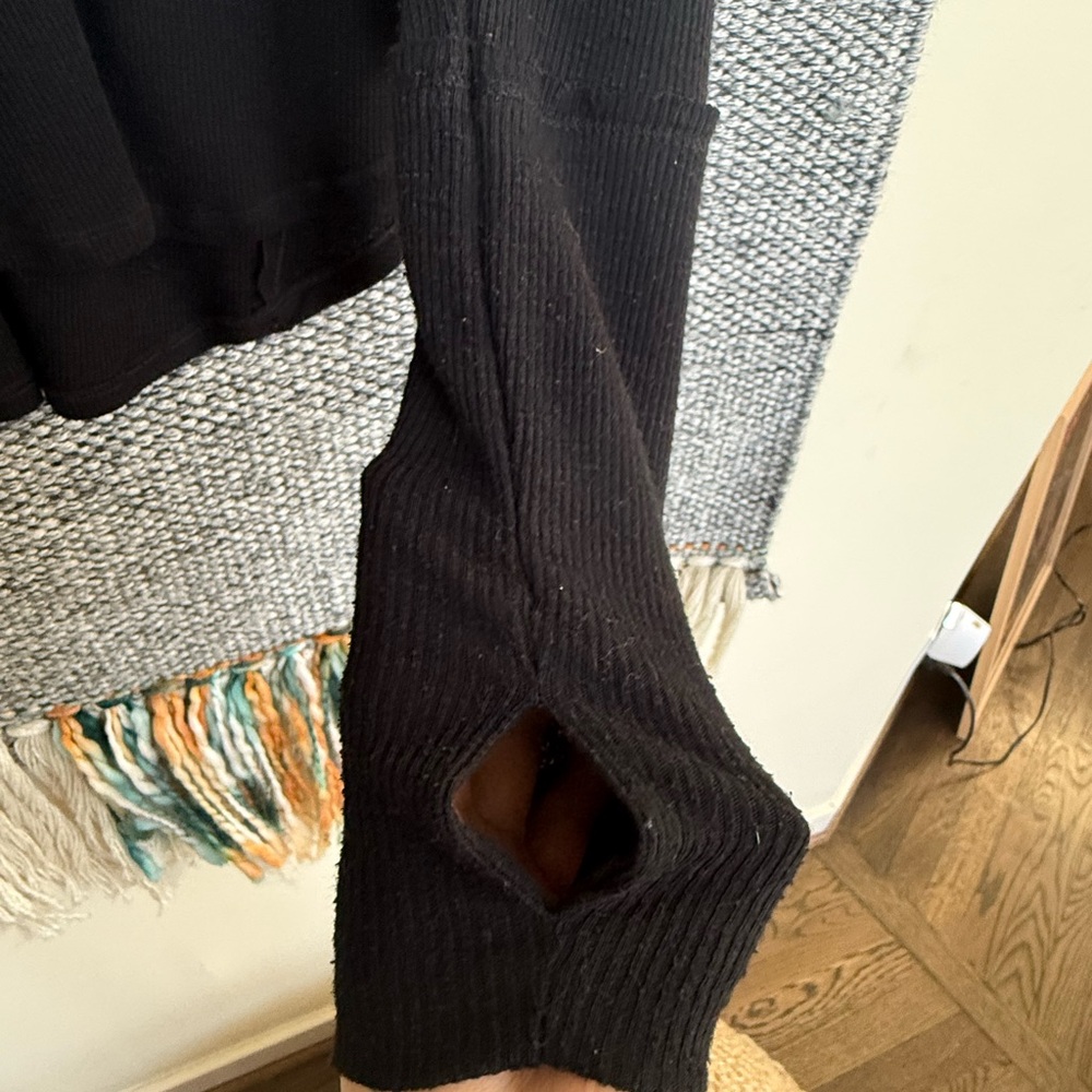 FP Movement Black Long Sleeve Top w/ Cutout Detail - Picture 2 of 7